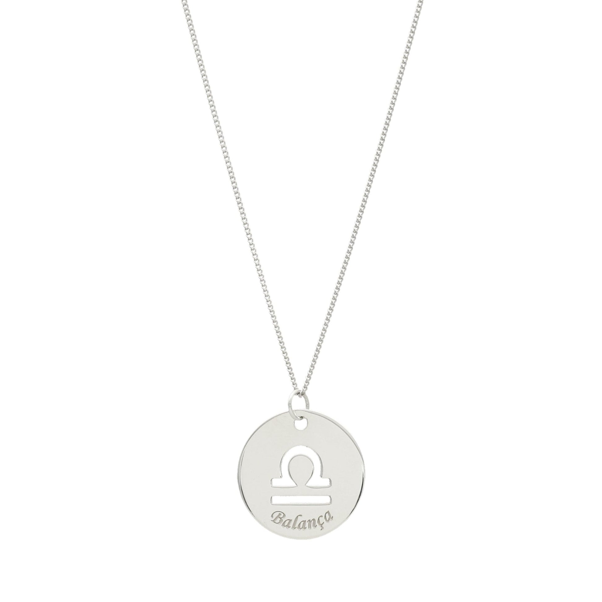 Fio em Prata com Medalha Signo - Loja do Ouro