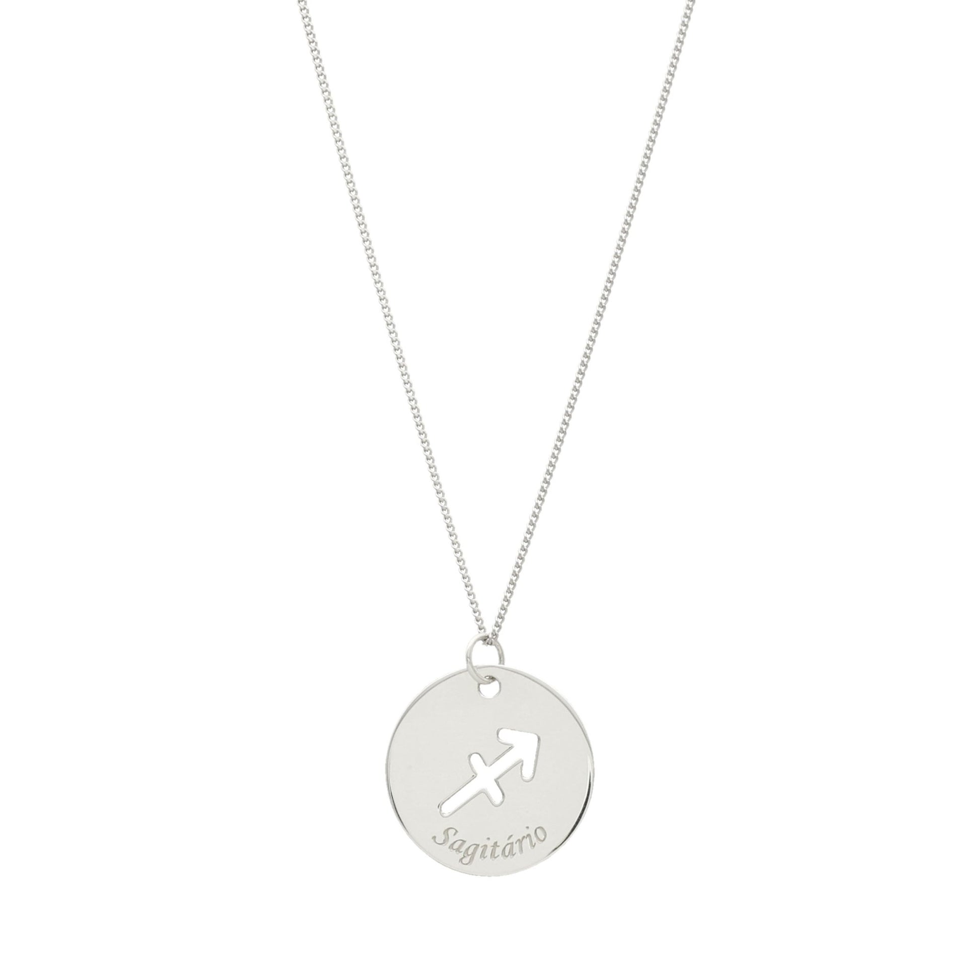 Fio em Prata com Medalha Signo - Loja do Ouro