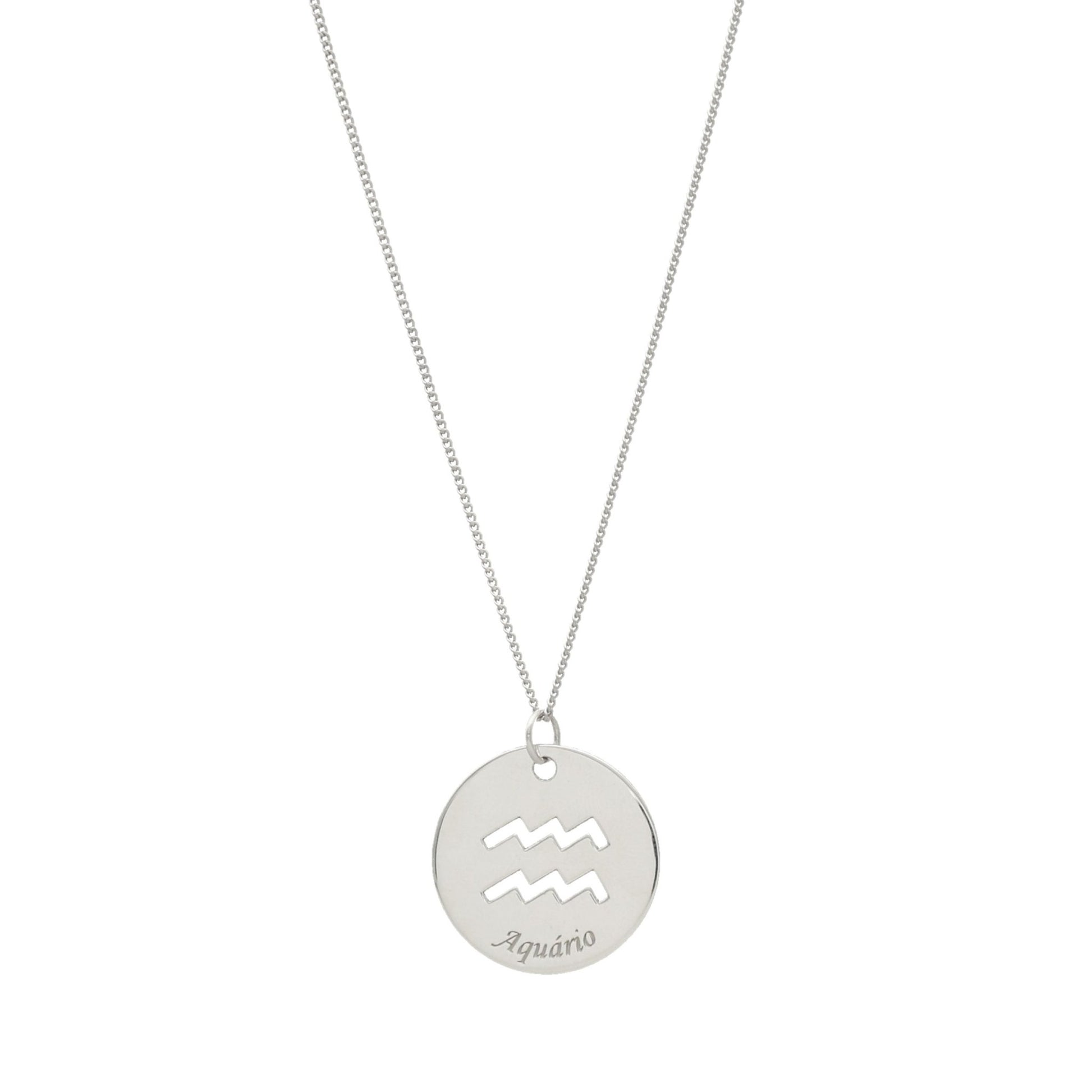 Fio em Prata com Medalha Signo - Loja do Ouro