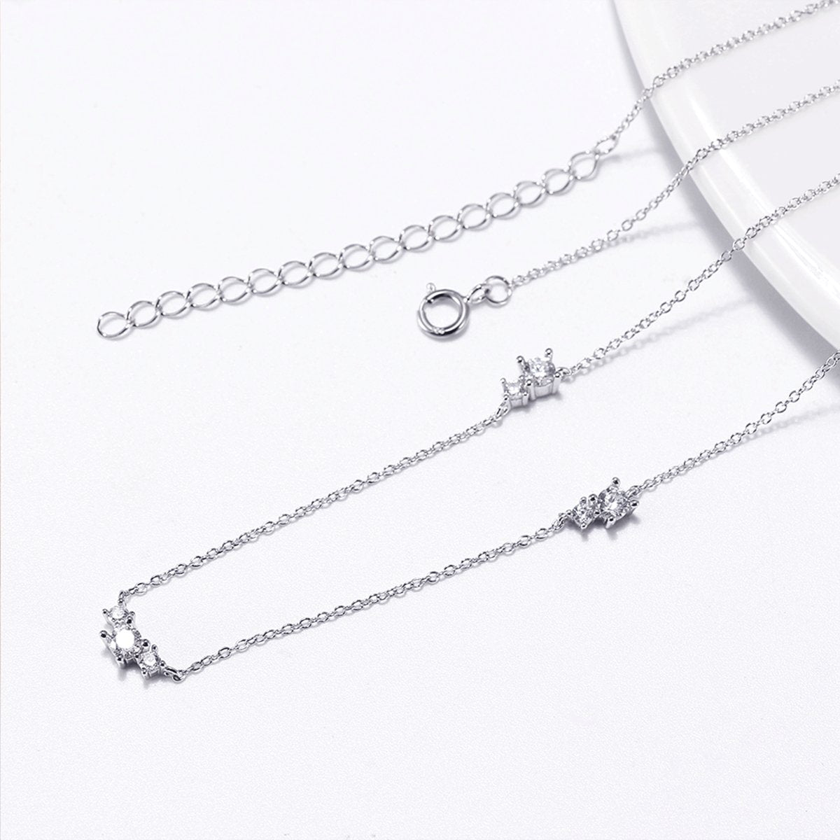 Fio em Prata com Zircónias (40cm) - Loja do Ouro