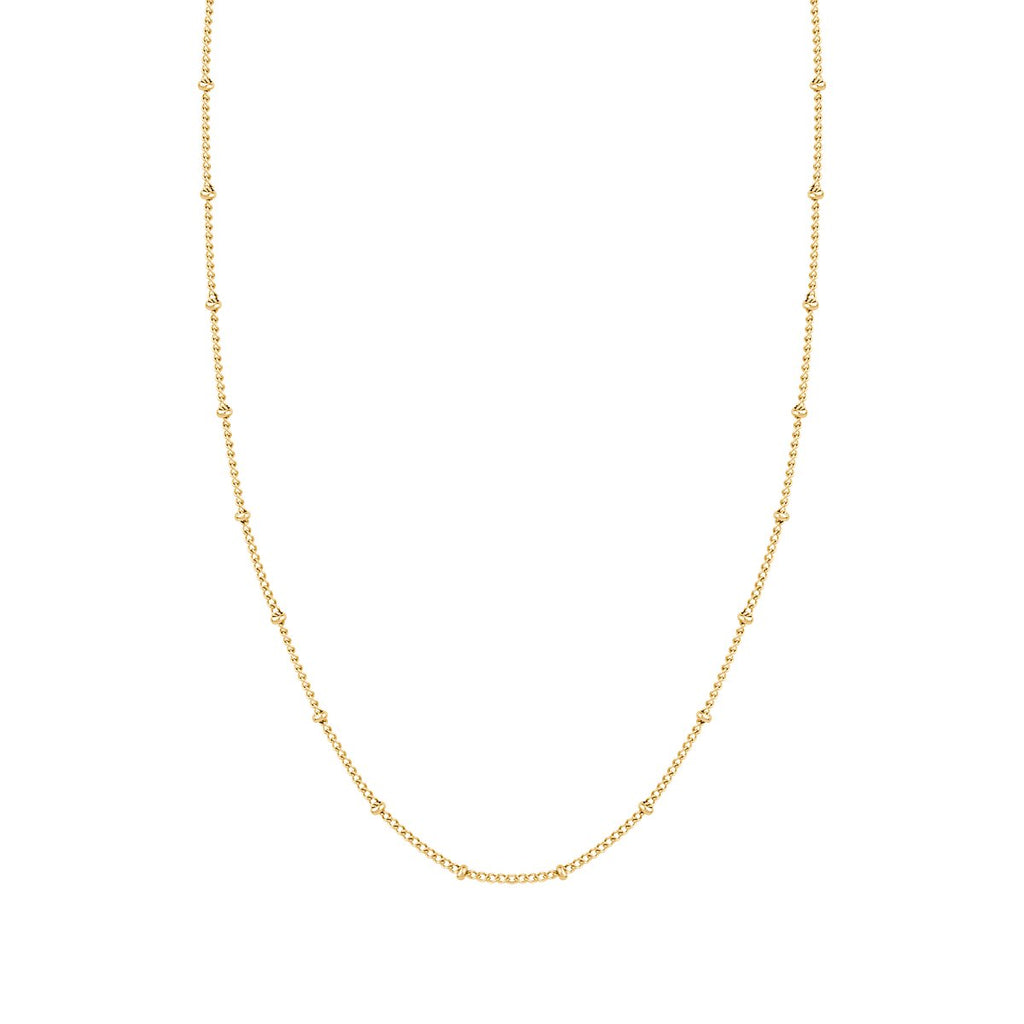 Fio em Prata Dourada com Bolinhas (50cm) - Loja do Ouro