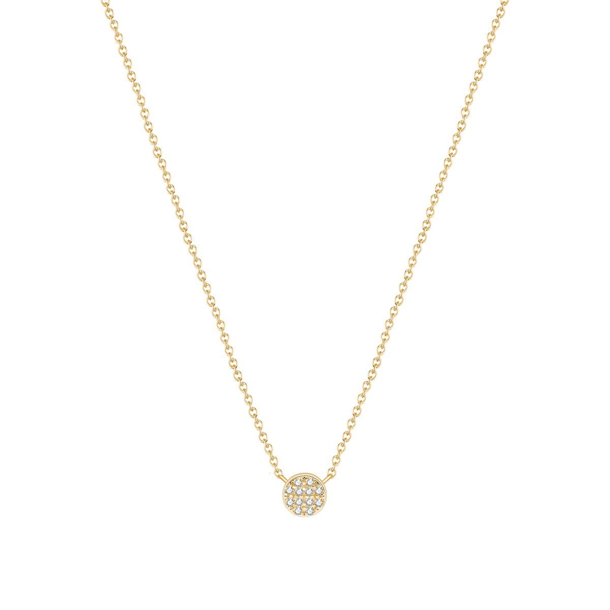 Fio em Prata Dourada com Pendente Cravejado Zircónias (40cm) - Loja do Ouro