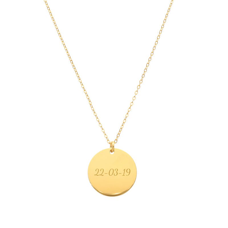 Fio em Prata Dourada, Personalizável com Nome ou Data (40cm) - Loja do Ouro