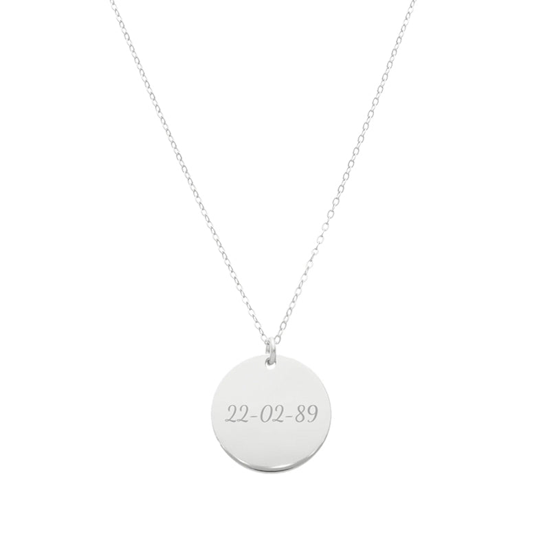 Cadena de plata personalizable con nombre o fecha (40cm) - Gold Store Premium