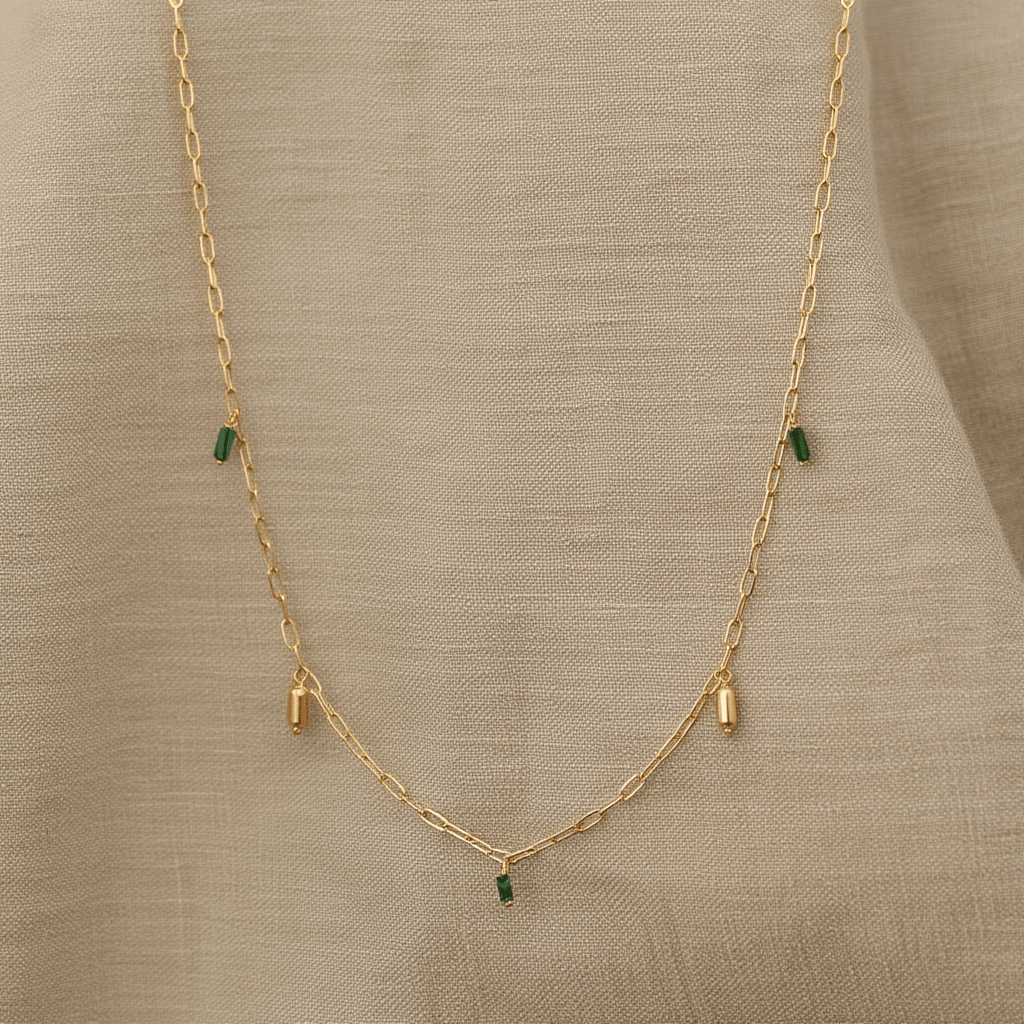 Fio Eterno em Prata Dourada (38.5cm) - Loja do Ouro