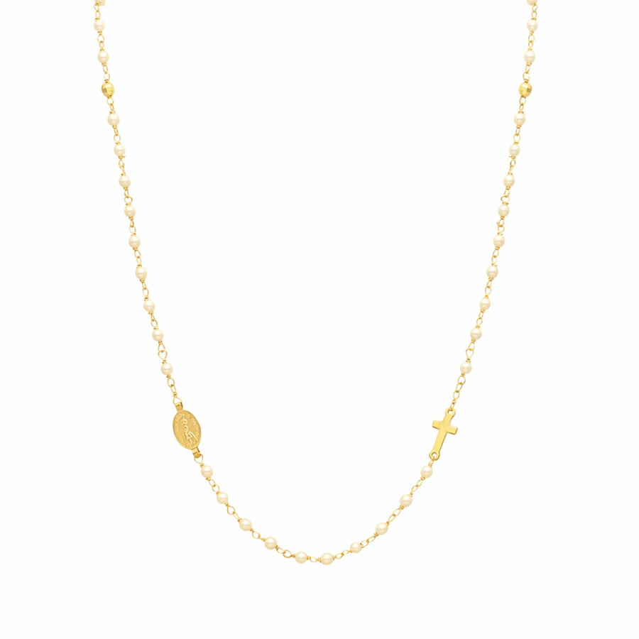 Hilo de fe de plata chapado en oro (46 cm) - Gold Store Premium