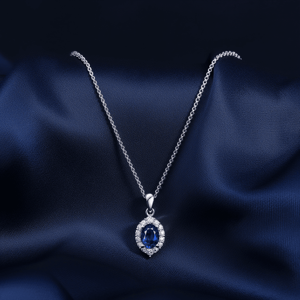 Collar Lady Di en plata y circonia (45cm) - Gold Store Premium