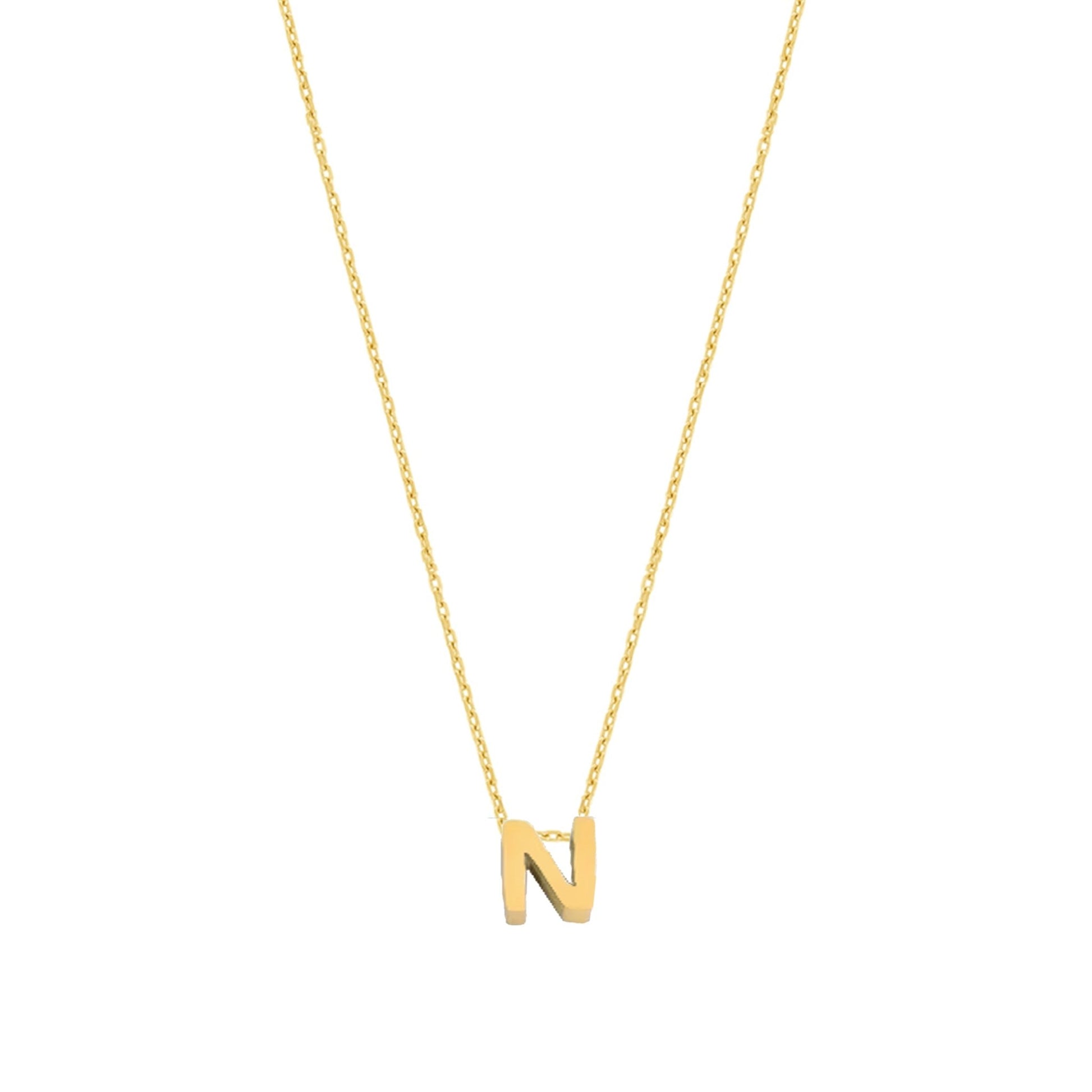 Fio Letra N em Prata - Loja do Ouro