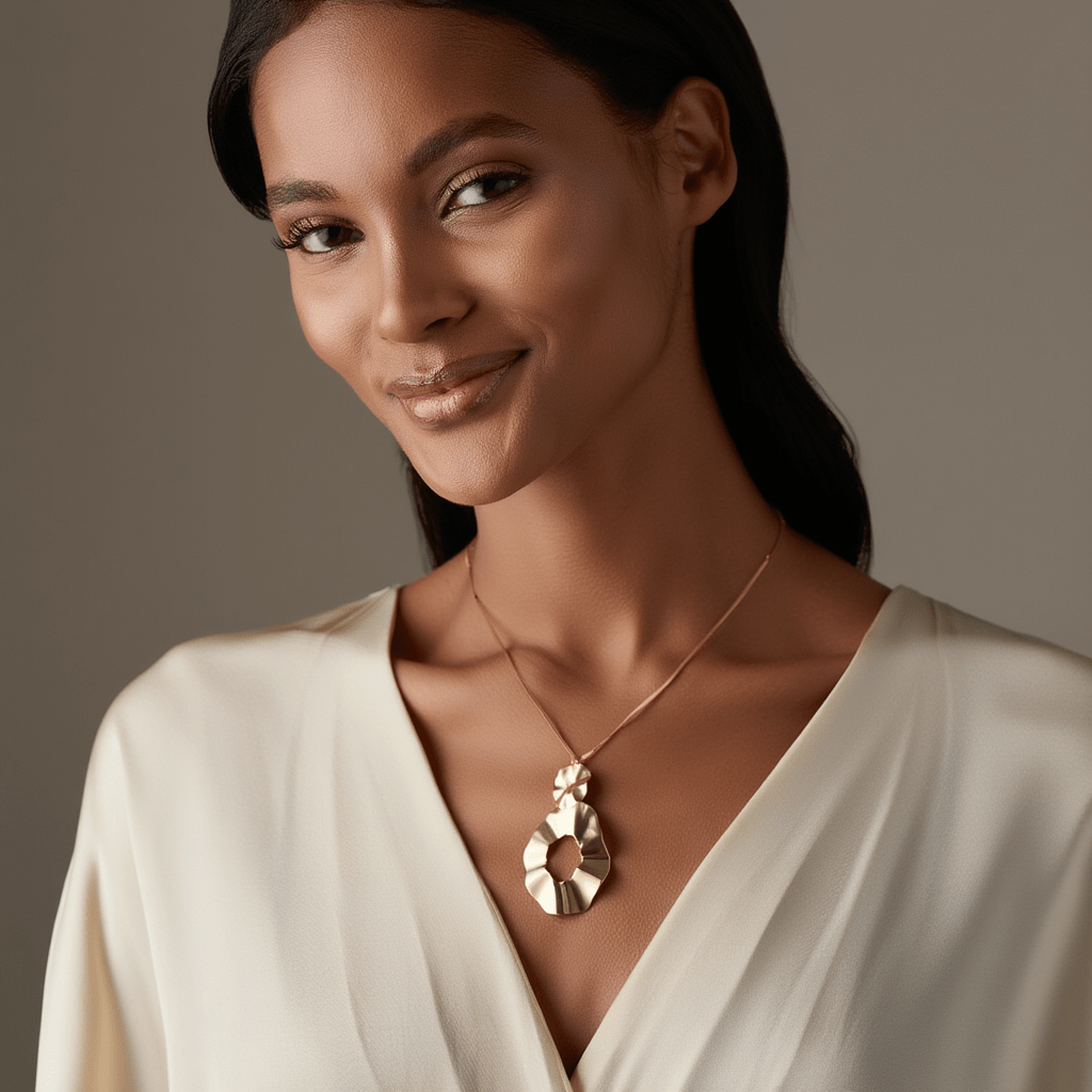 Fio Lírios Dourados em Prata Dourada (38cm) - Loja do Ouro