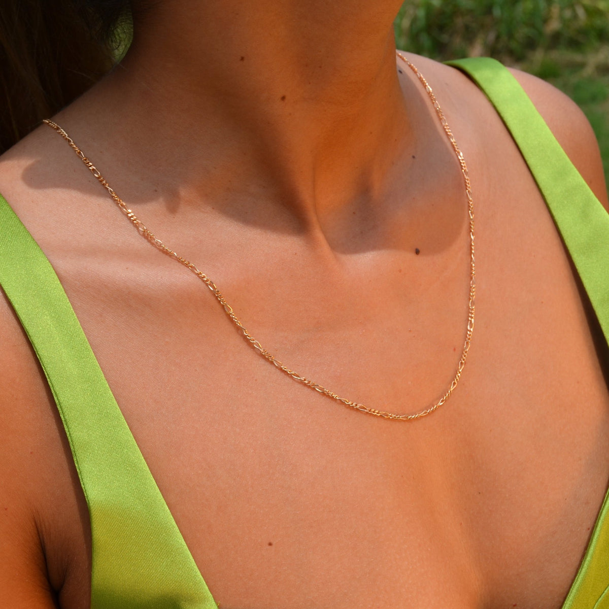 Hilo de malla 3x1 en oro 19kl (58cm) - Gold Store Premium