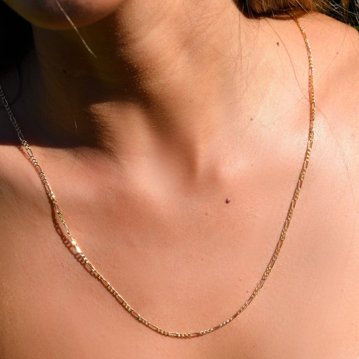 Hilo de malla 3x1 en oro de 19 kl (61cm) - Gold Store Premium