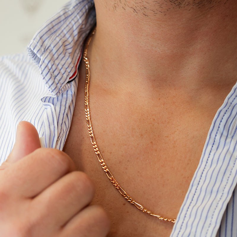 Hilo de malla 3x1 en oro de 19 kl (66cm) - Gold Store Premium