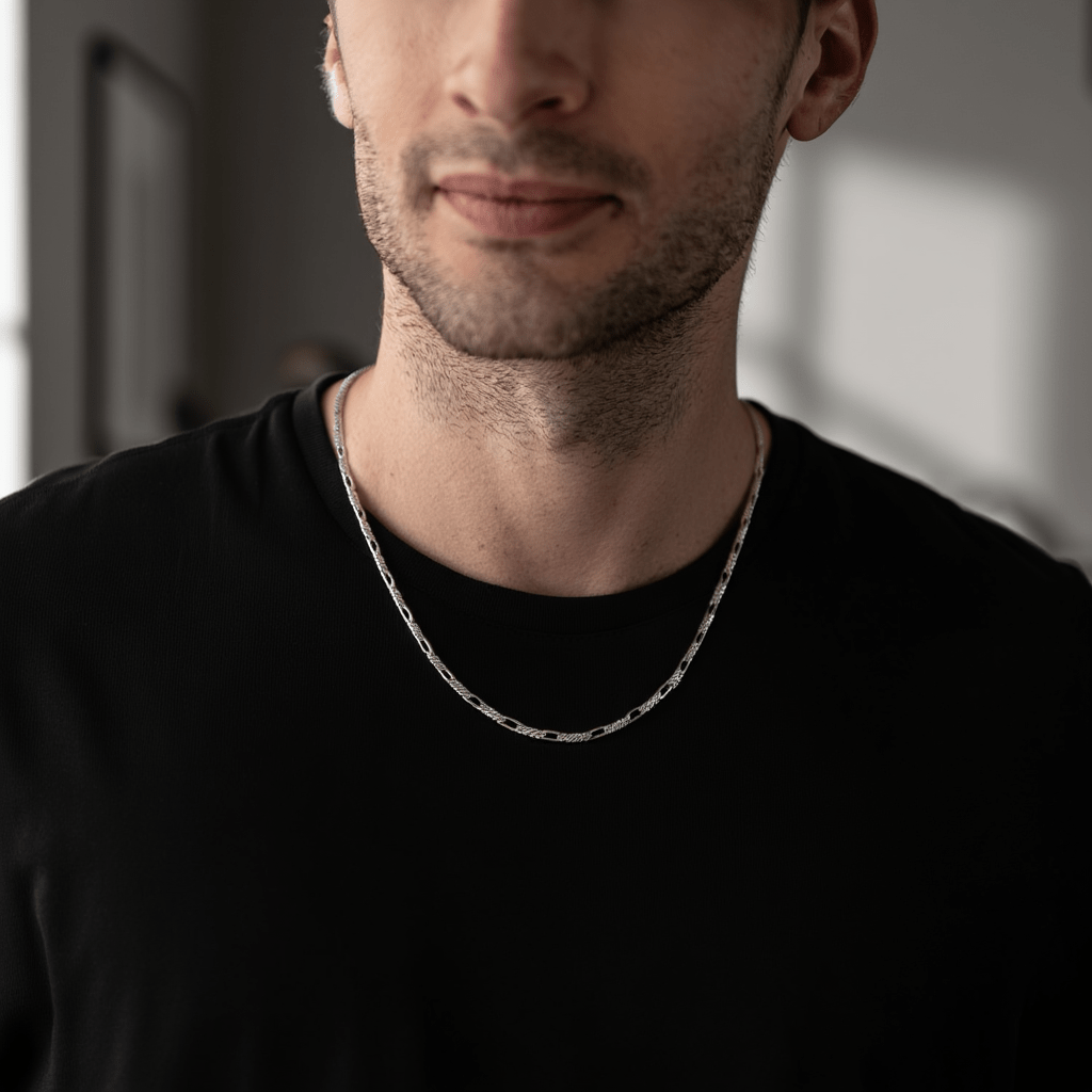 Fio Malha 3x1 em Prata (60cm) - Loja do Ouro