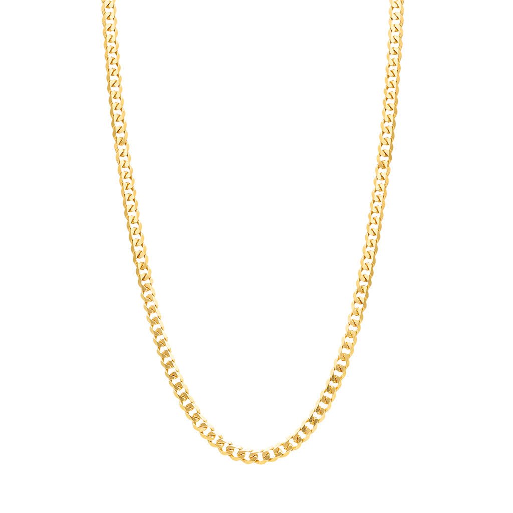 Fio Malha Barbela Batida em Ouro 19kl (42.5cm) - Loja do Ouro