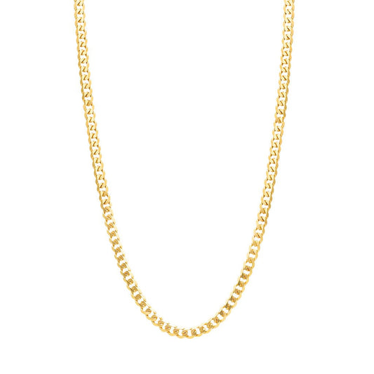 Fio Malha Barbela Batida em Ouro 19kl (42.5cm) - Loja do Ouro