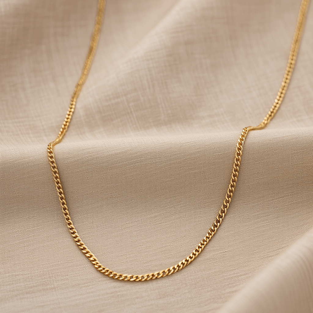 Hilo de malla Barbela en oro de 19 kl (49 cm) - Gold Store Premium