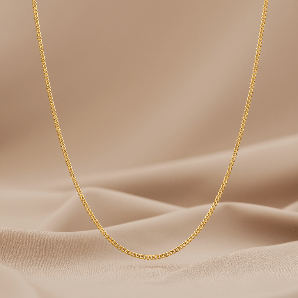 Hilo de malla Barbela en oro de 19 kl (50 cm) - Gold Store Premium