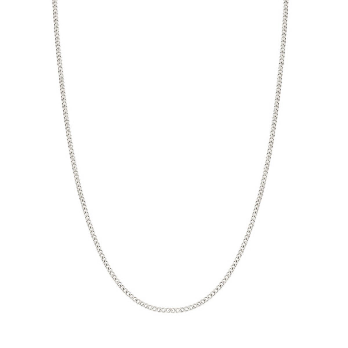 Fio Malha Barbela em Prata (60cm) - Loja do Ouro