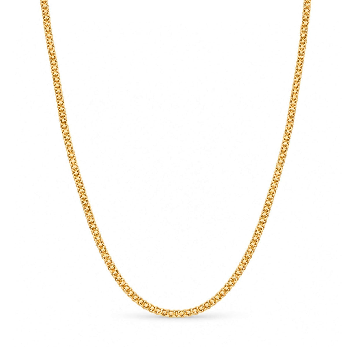Fio Malha Batida em Ouro 19kl (41cm) - Loja do Ouro