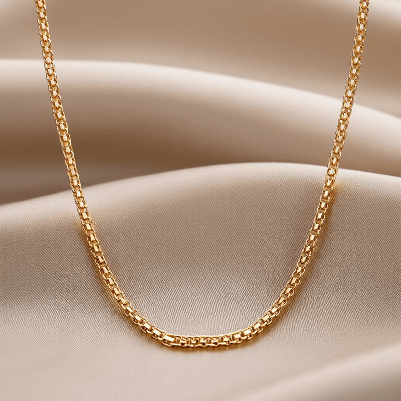 Fio Malha Batida em Ouro 19kl (41cm) - Loja do Ouro