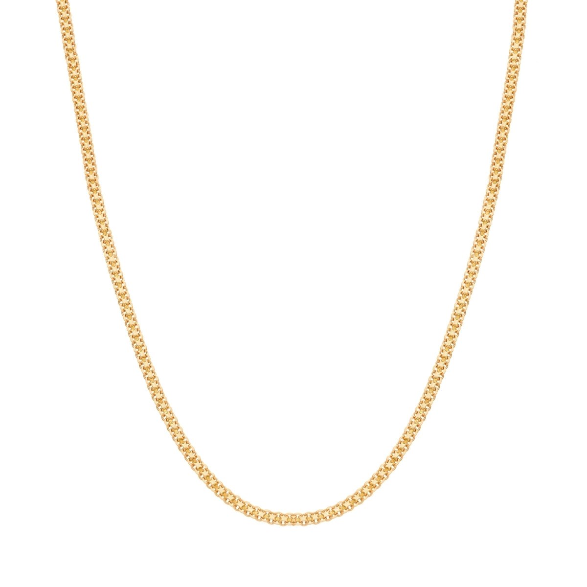 Fio Malha Batida em Ouro 19kl (44cm) - Loja do Ouro