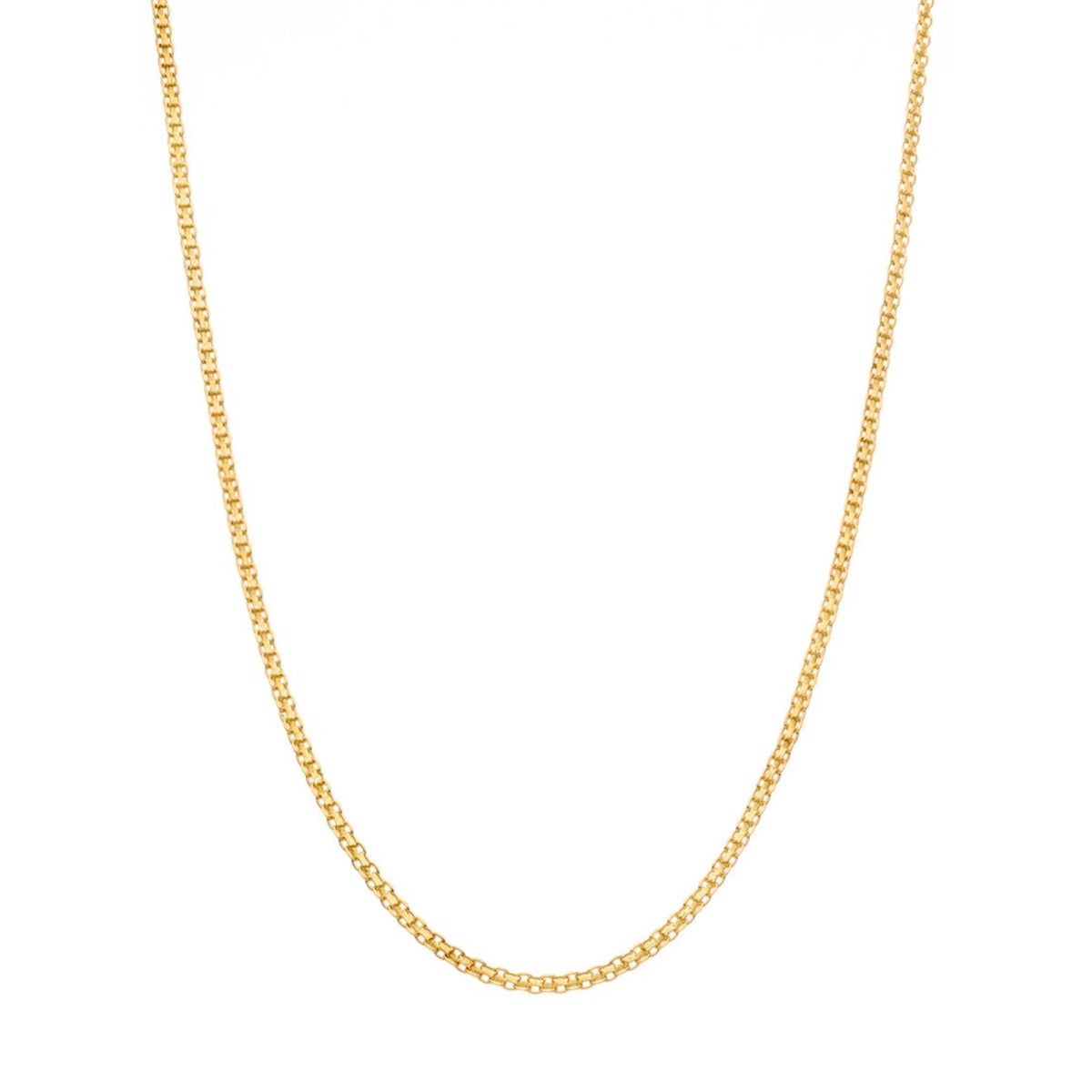 Hilo de malla golpeado en oro de 19 kl (49cm) - Gold Store Premium