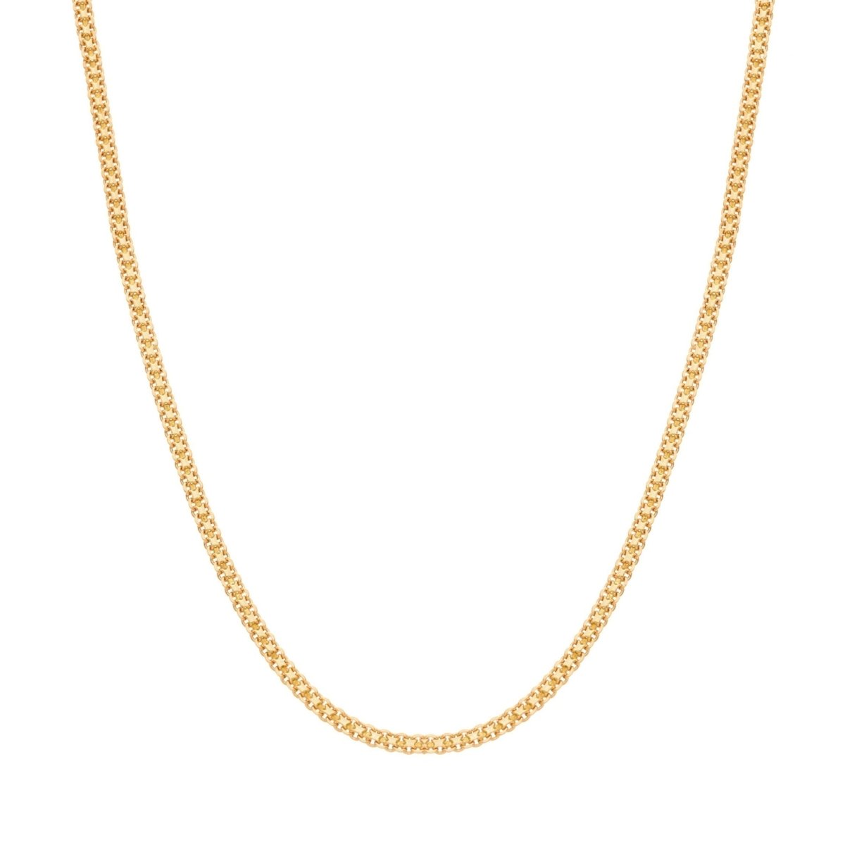 Hilo de malla dorada batida (41cm) - Gold Store Premium