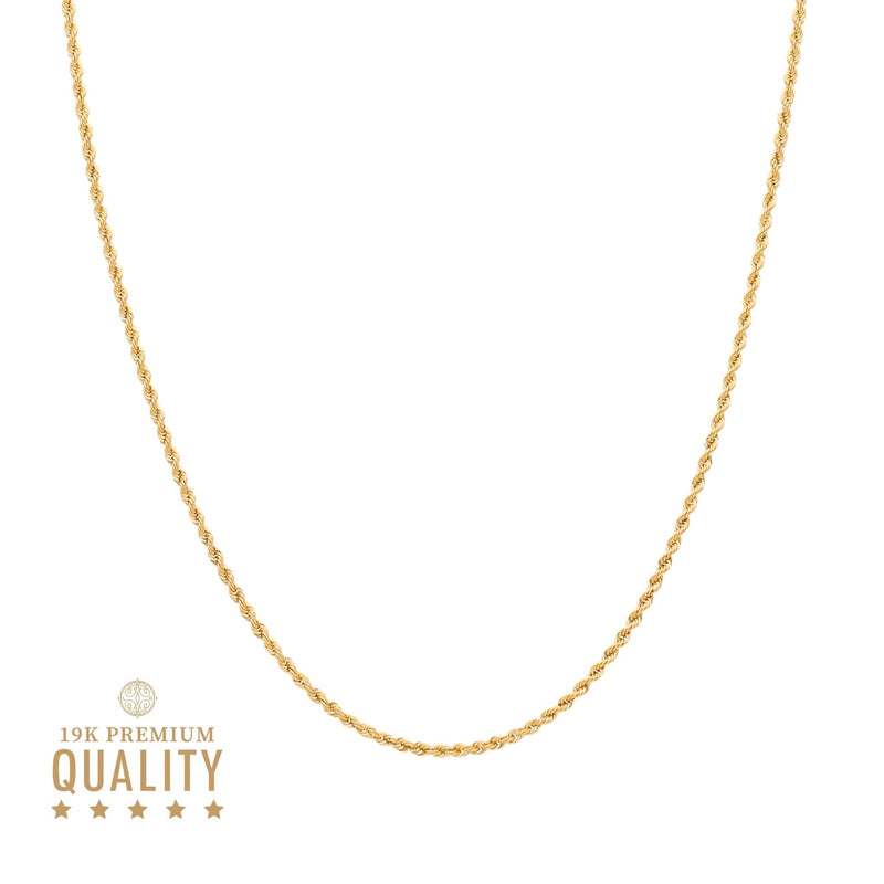 Fio Malha Corda em Ouro 19kl (48cm) - Loja do Ouro