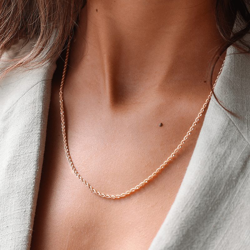 Fio Malha Corda em Ouro 19kl (48cm) - Loja do Ouro