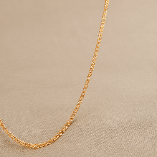 Fio Malha Entrelaçada em Ouro 19kl (49cm) - Loja do Ouro