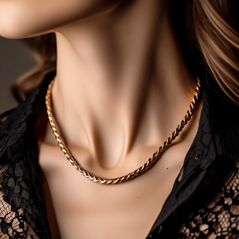 Fio Malha Espinha em Ouro 19kl (44cm) - Loja do Ouro