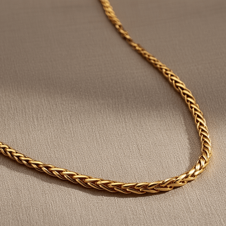 Fio Malha Espinha em Ouro 19kl (44cm) - Loja do Ouro