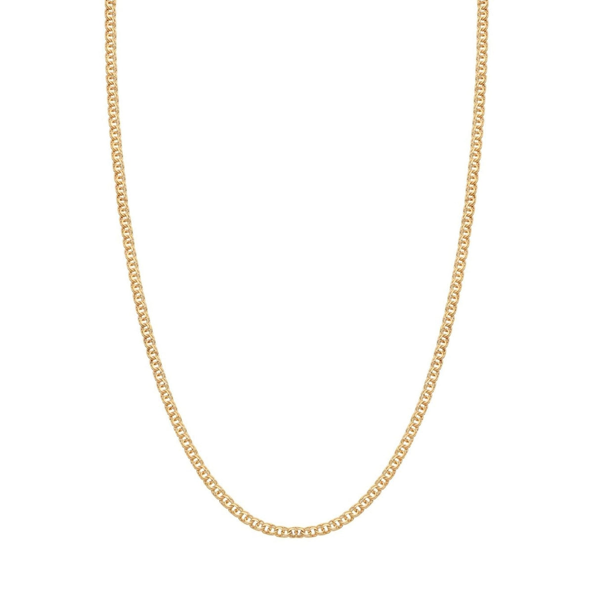 Hilo de malla con flecos en oro 19kl (50cm) - Gold Store Premium