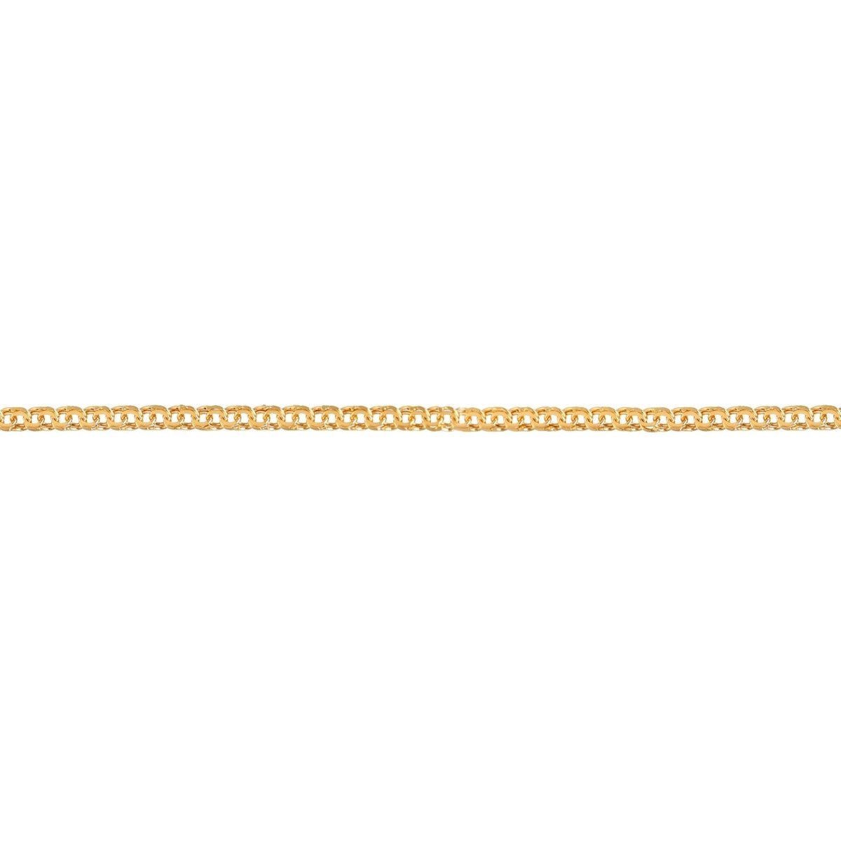 Hilo de malla con flecos en oro de 19 kl (59 cm) - Gold Store Premium
