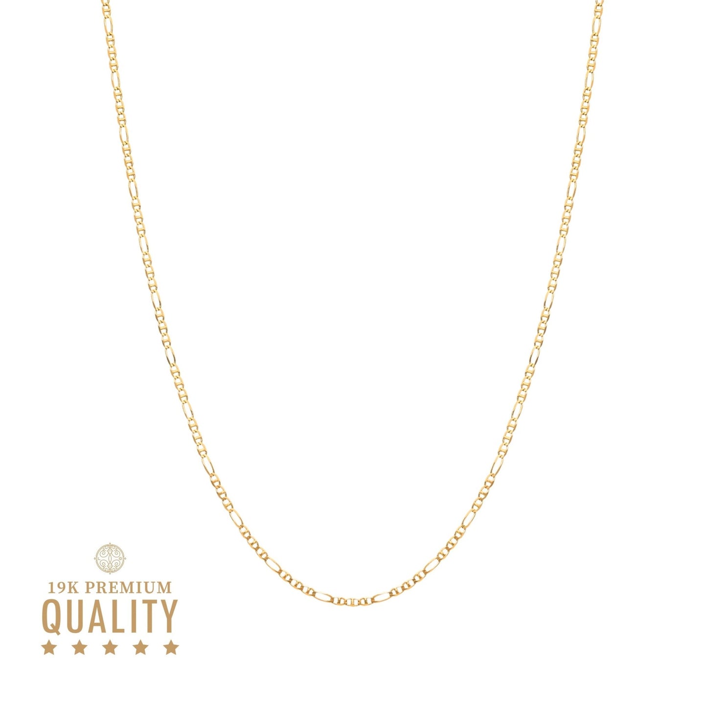 Fio Malha Marinheiro 3x1 em Ouro 19kl (48cm) - Loja do Ouro