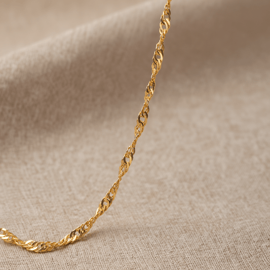 Fio Malha Torcida em Ouro 19kl (43.5cm) - Loja do Ouro