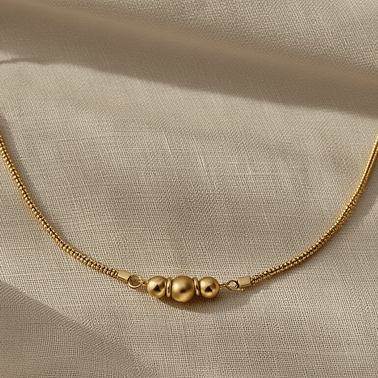 Fio Malha Trabalhada em Ouro 19kl com Pendente Central (43.5cm) - Loja do Ouro