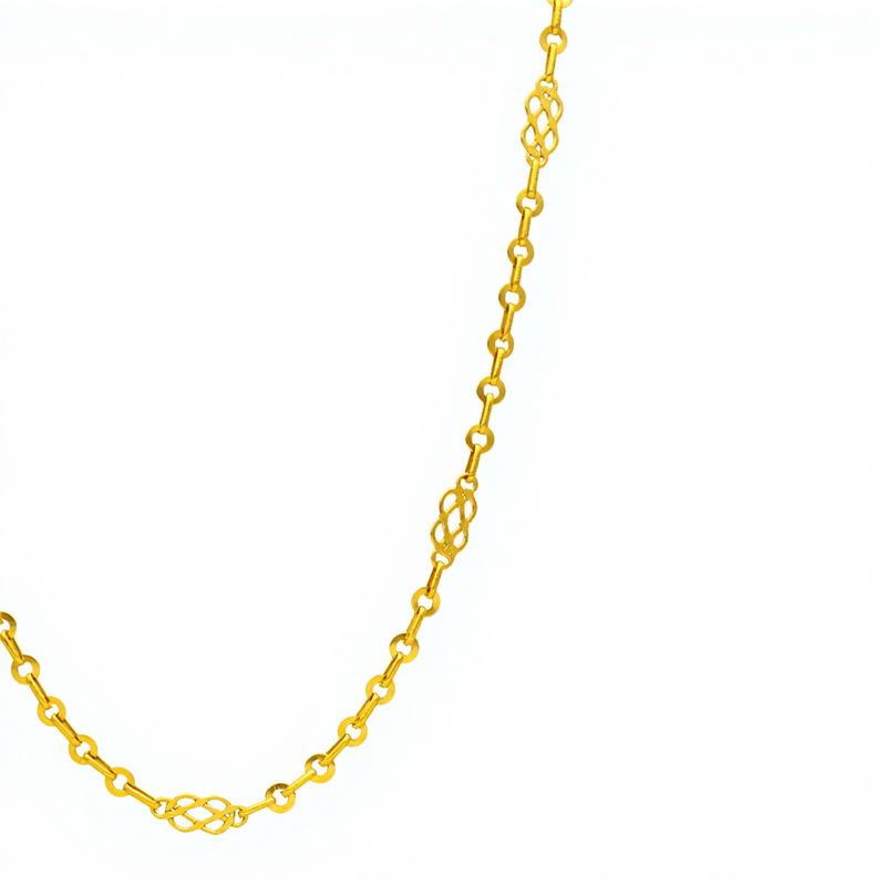 Fio Malha Trancelim em Ouro 19kl (43.5cm) - Loja do Ouro