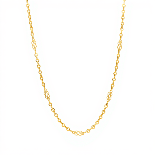 Fio Malha Trancelim em Ouro 19kl (43.5cm) - Loja do Ouro