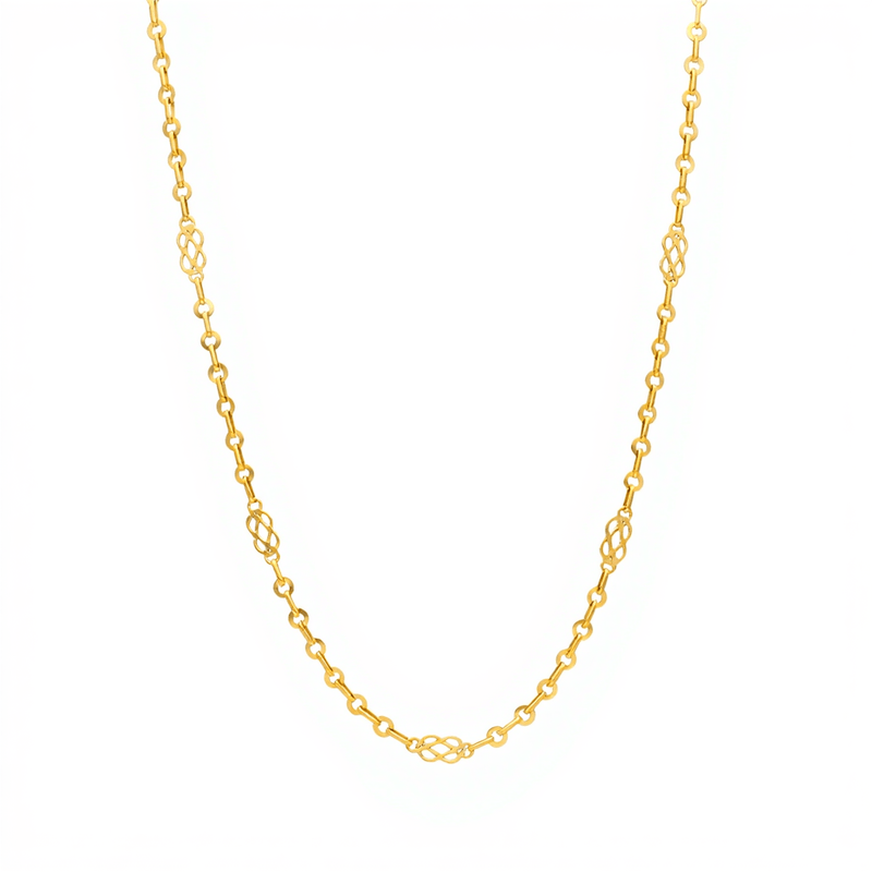 Fio Malha Trancelim em Ouro 19kl (43.5cm) - Loja do Ouro