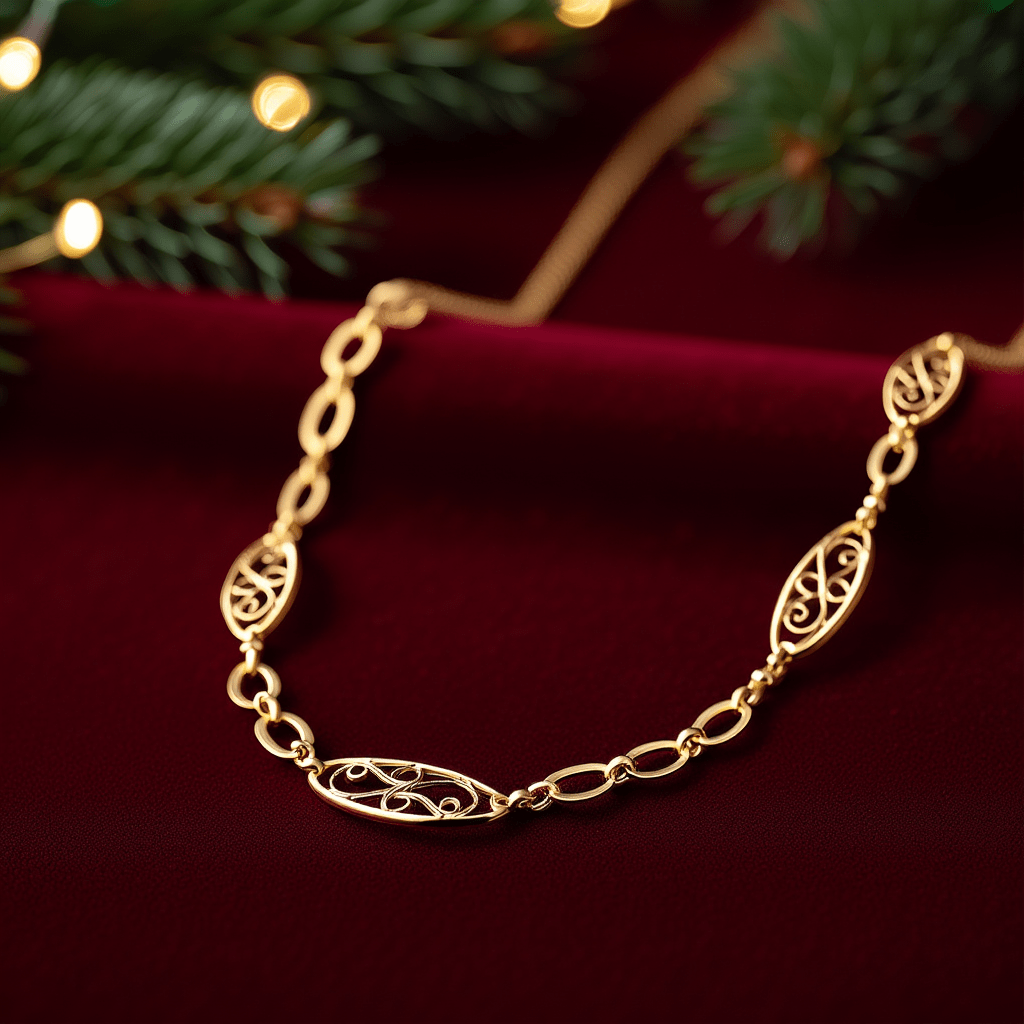 Fio Malha Trancelim Filigrana em Ouro 19kl (53cm) - Loja do Ouro