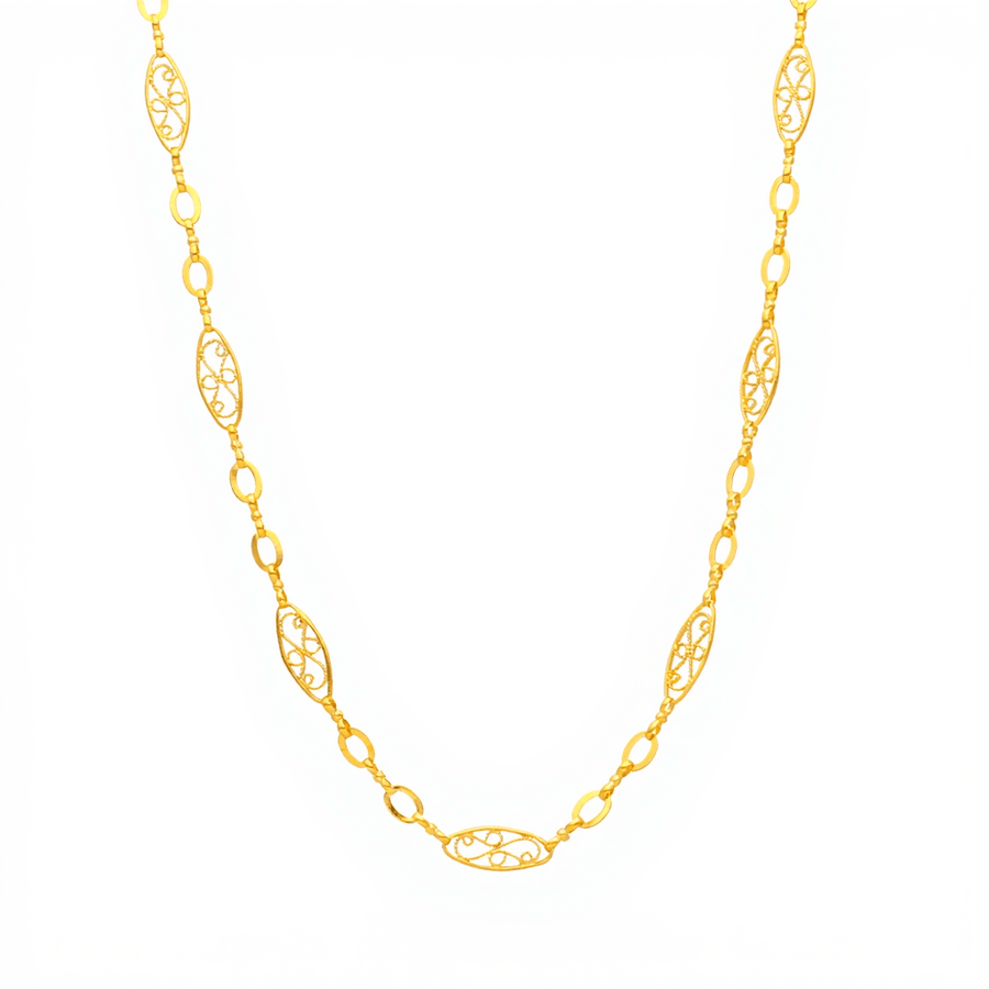 Hilo de malla filigrana Trancelim en oro de 19 kl (53 cm) - Gold Store Premium