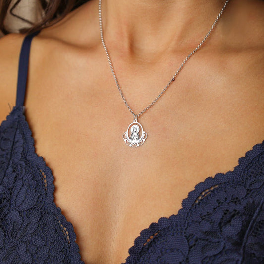 Fio Nossa Senhora de Fátima em Prata - Loja do Ouro