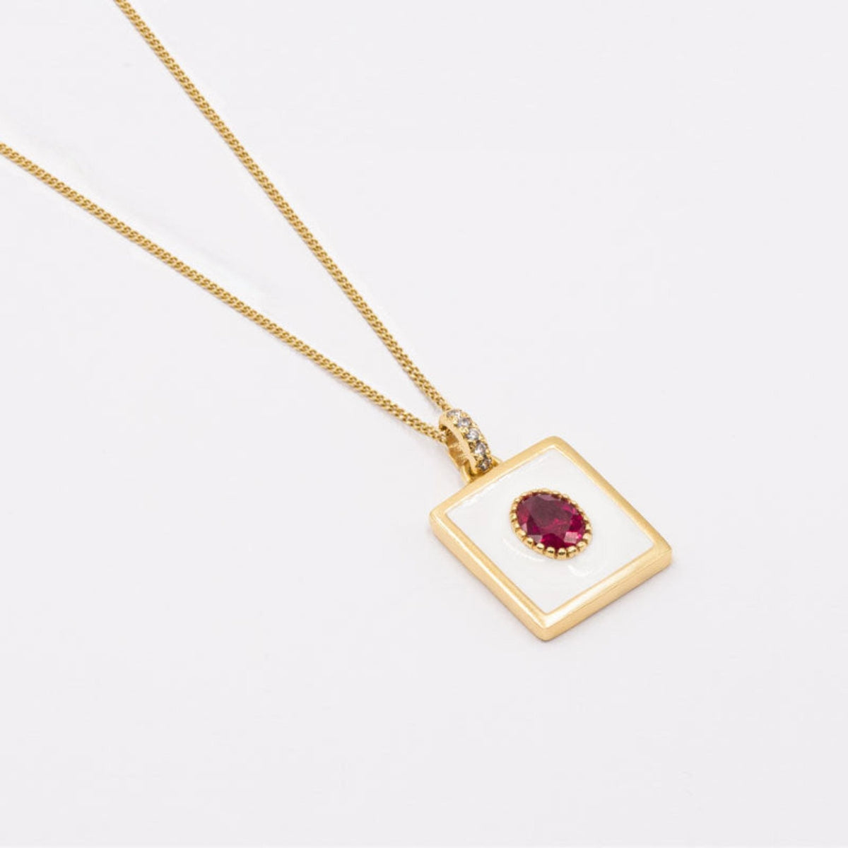 Vaticano Silver Wire White & Ruby - Gold Store Premium