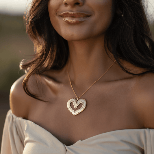 Fio Reflexo Coração em Prata Dourada (38cm) - Loja do Ouro