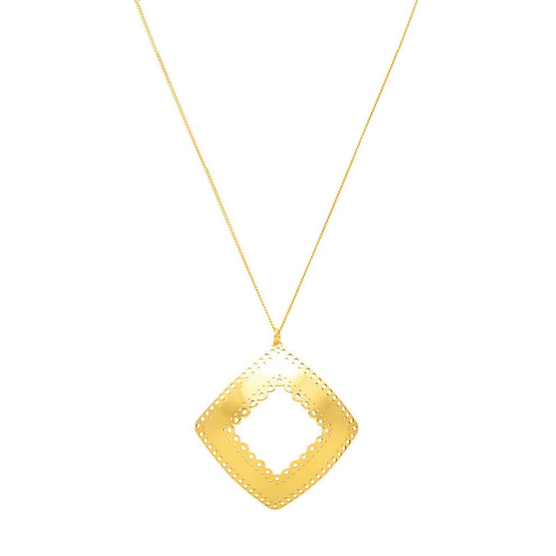 Fio Reflexo em Prata Dourada (37.5cm) - Loja do Ouro