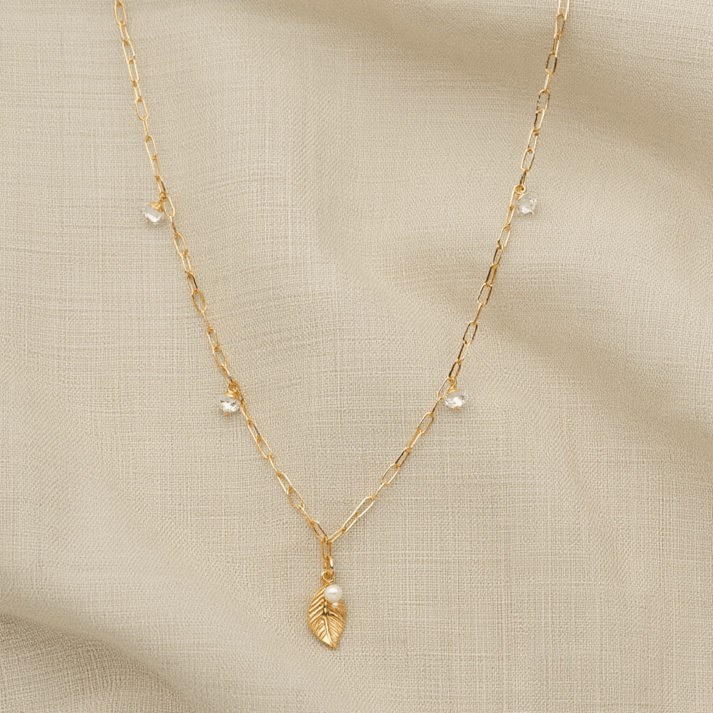 Fio Serena em Prata Dourada (38cm) - Loja do Ouro