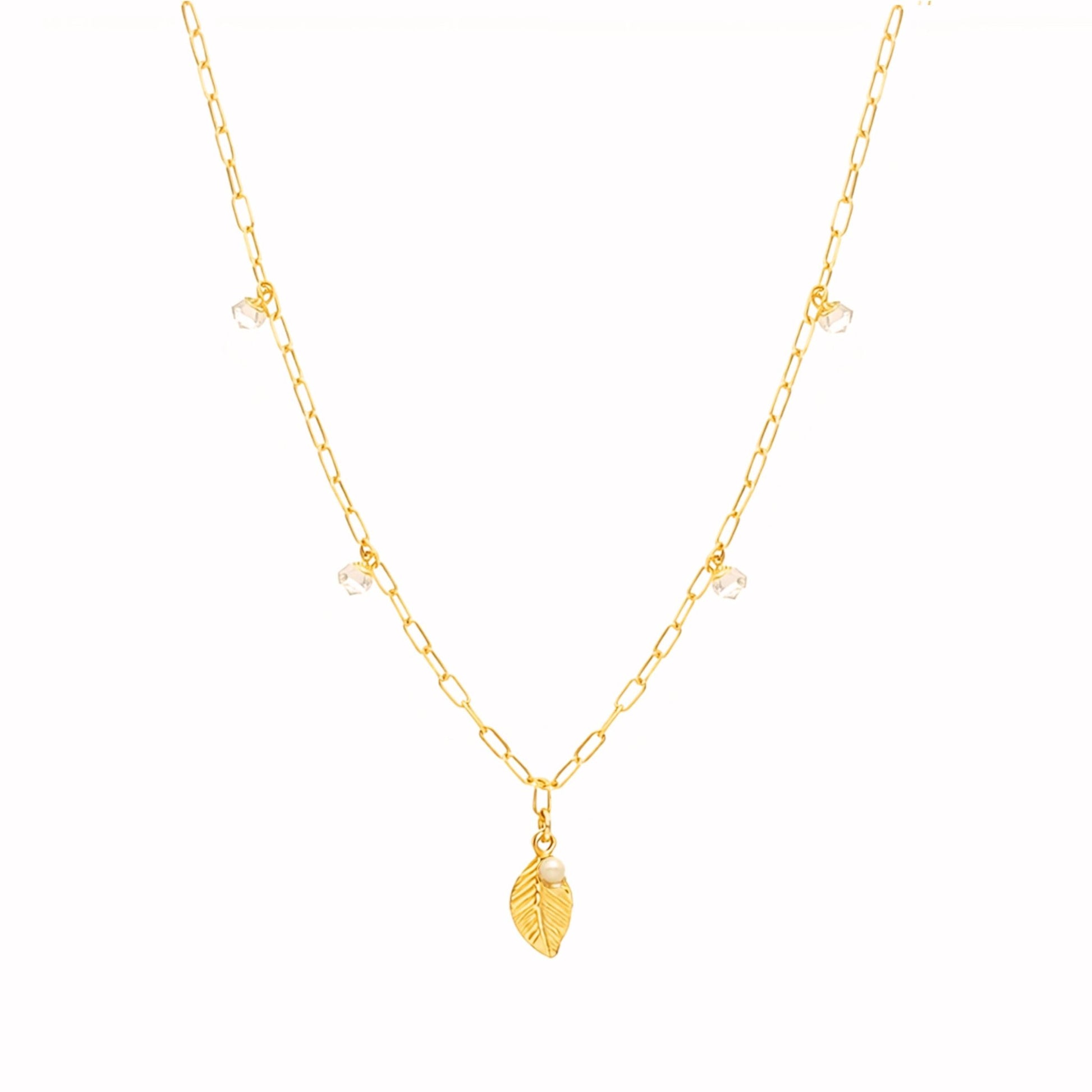 Fio Serena em Prata Dourada (38cm) - Loja do Ouro