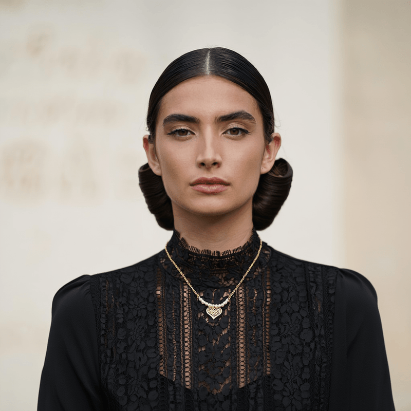 Fio Trago - te ao Peito em Prata Dourada (38cm) - Loja do Ouro