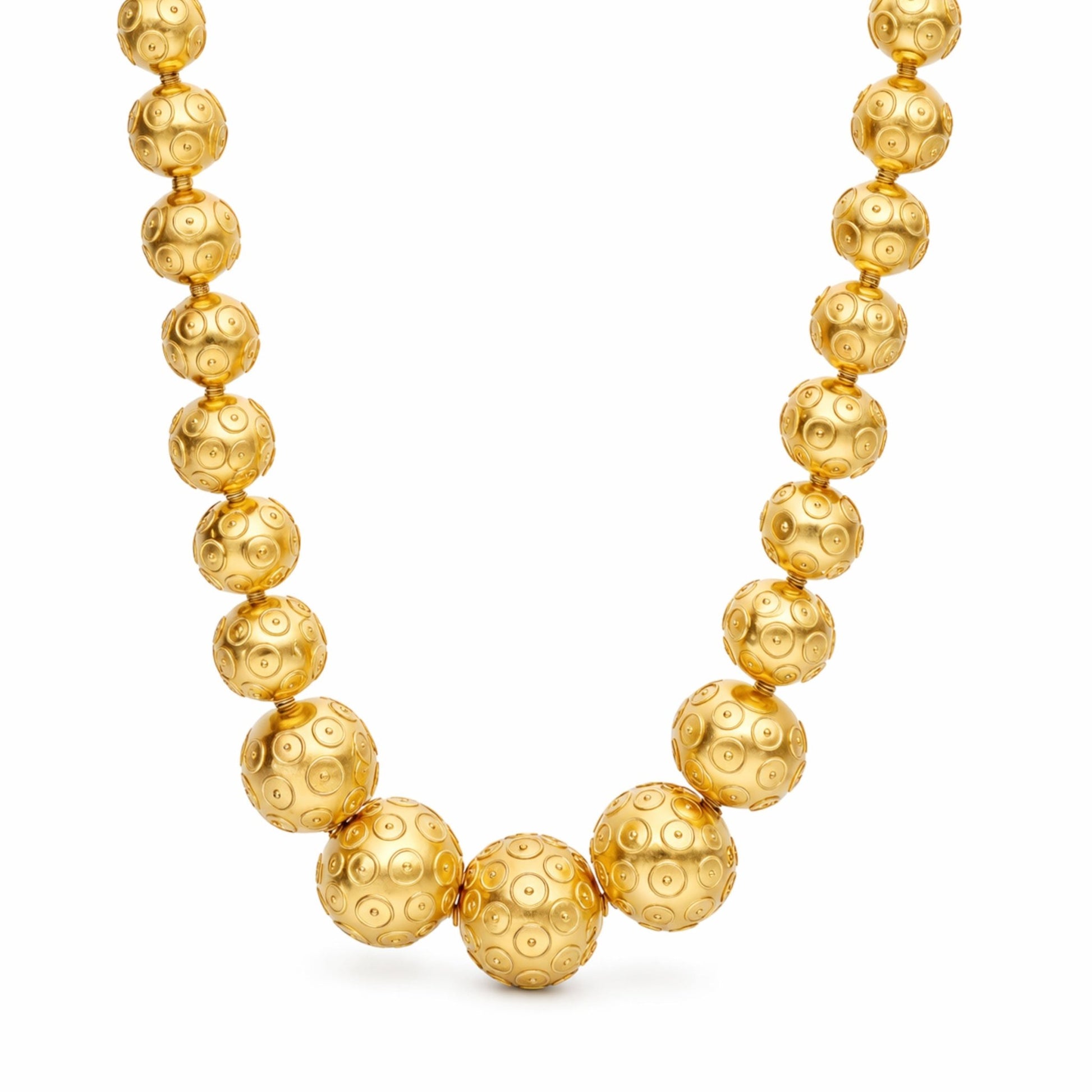 Gargantilha Bolas de Viana em Ouro 19kl (44cm) - Loja do Ouro